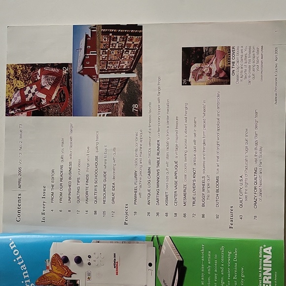 American Patchwork & Quilting Magazine April 2005 Issue 73 - Picture 2 of 8